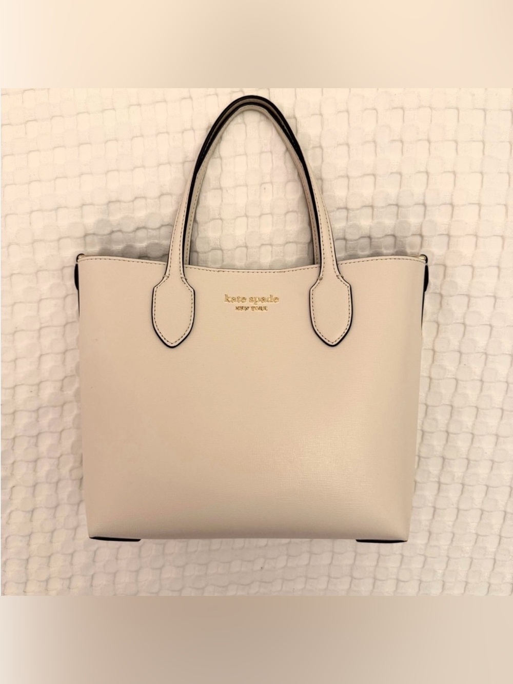 Kate Spade Medium Bleecker Saffiano Leather Tote Ivory Bag